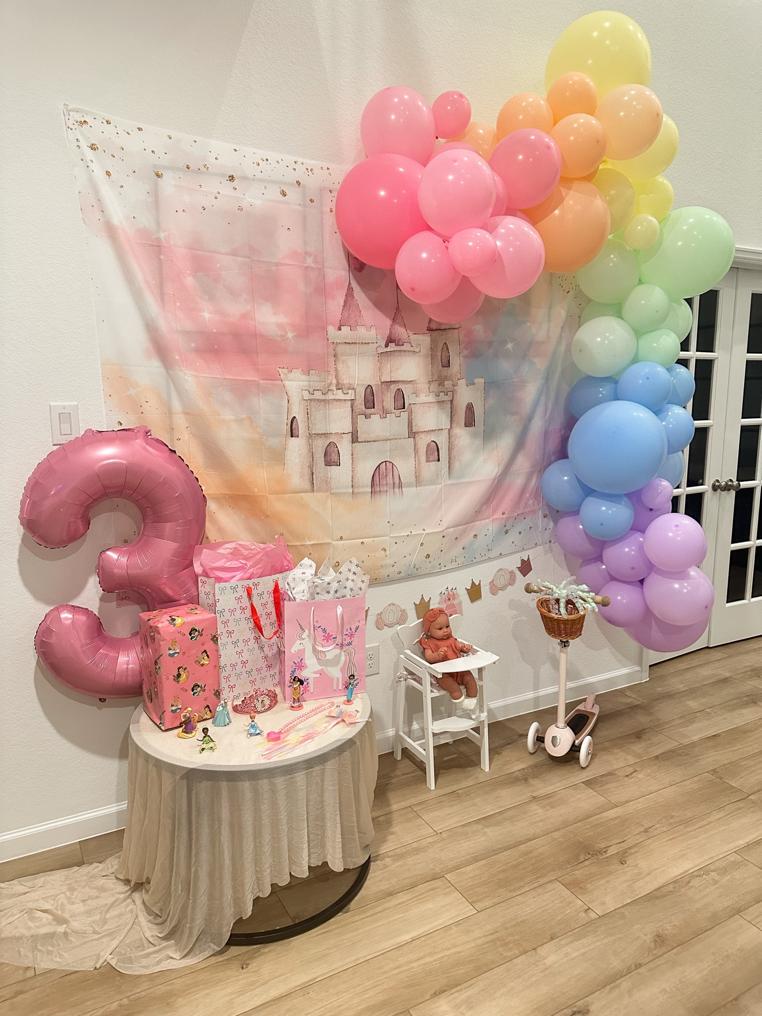 Princess birthday set up #ltkkids #toddlerbirthday #princessbirthday #babydoll
