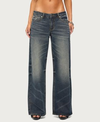 Women's Raelynn Washed Low Rise Jeans | Macy's