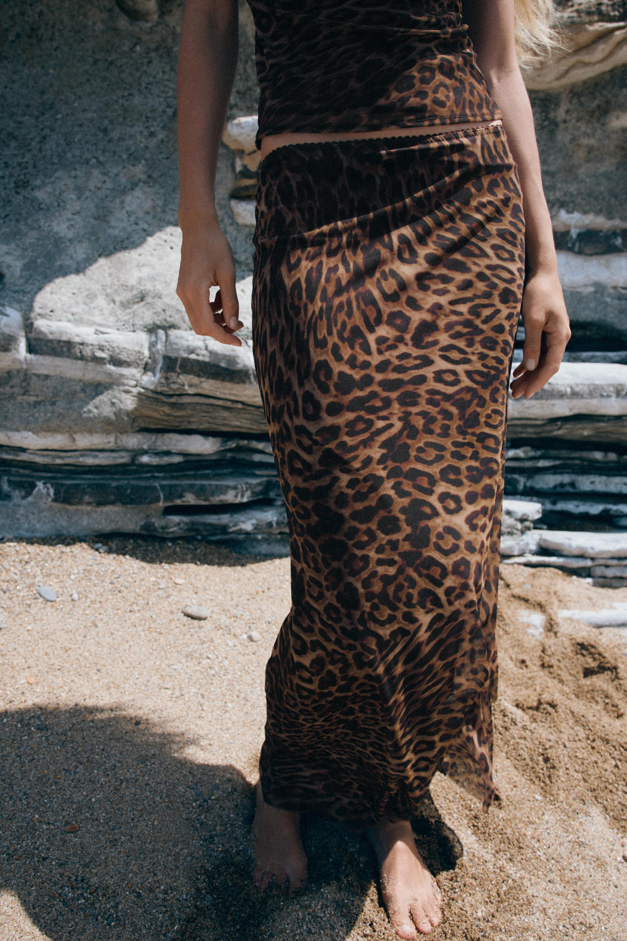 ANIMAL PRINT TULLE SKIRT | Zara US