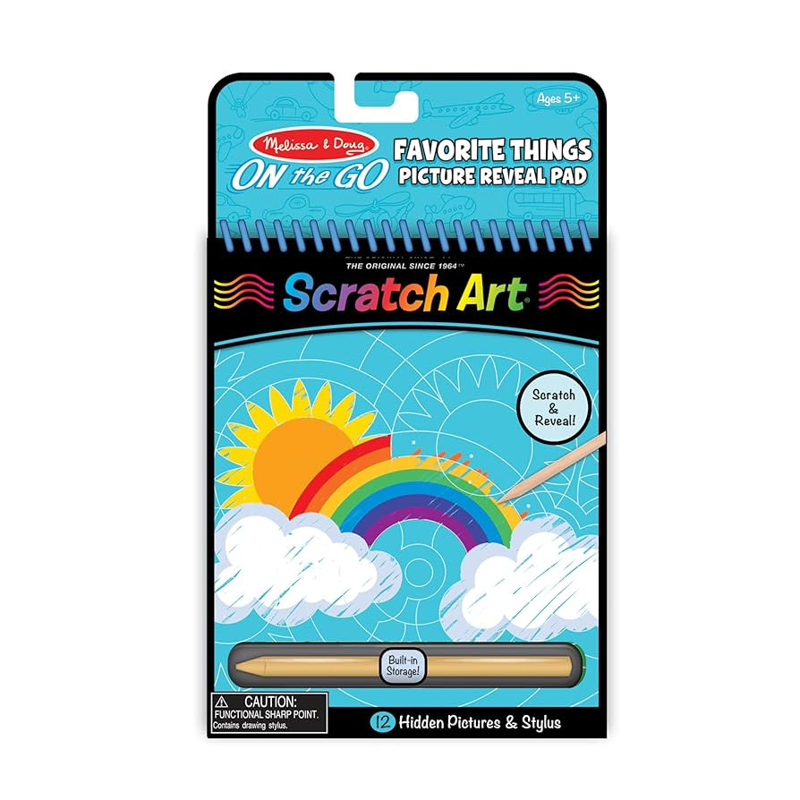 Melissa & Doug On the Go Scratch Art Hidden-Picture Pad - Favorite Things | Amazon (US)