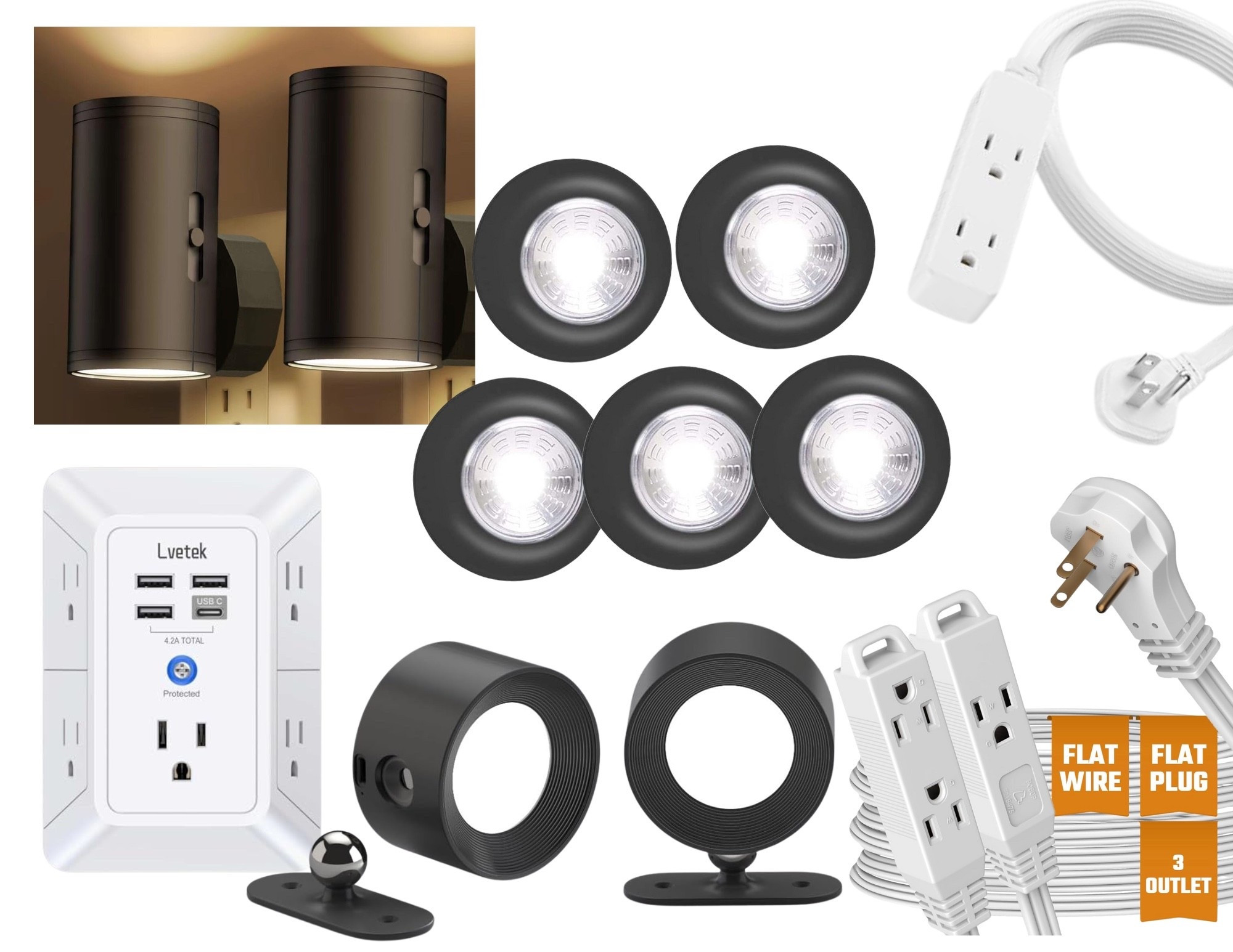 Night lights and electrical