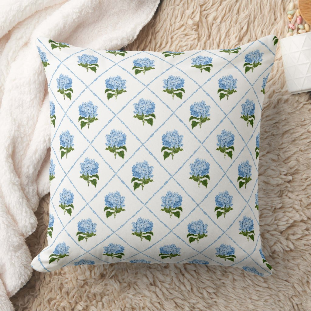 Blue Hydrangea Grandmillennial | Zazzle