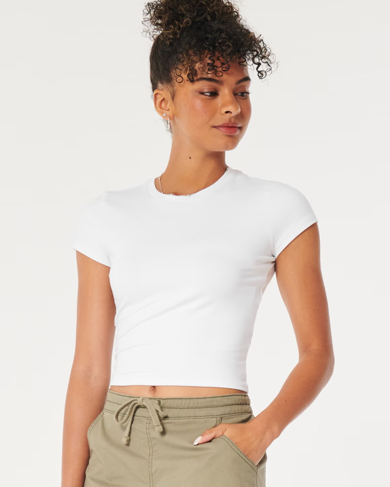 Seamless Fabric Crew Baby Tee | Hollister (US)