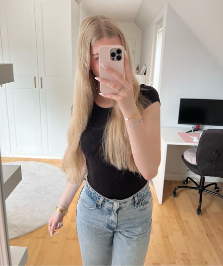 Bodysuit, Basic Outfit, Spring Outfit, Fashion Inspiration, Fashion inspo, body, blue jeans, wide leg jeans , try on 

#LTKstyletip #LTKfit #LTKFind