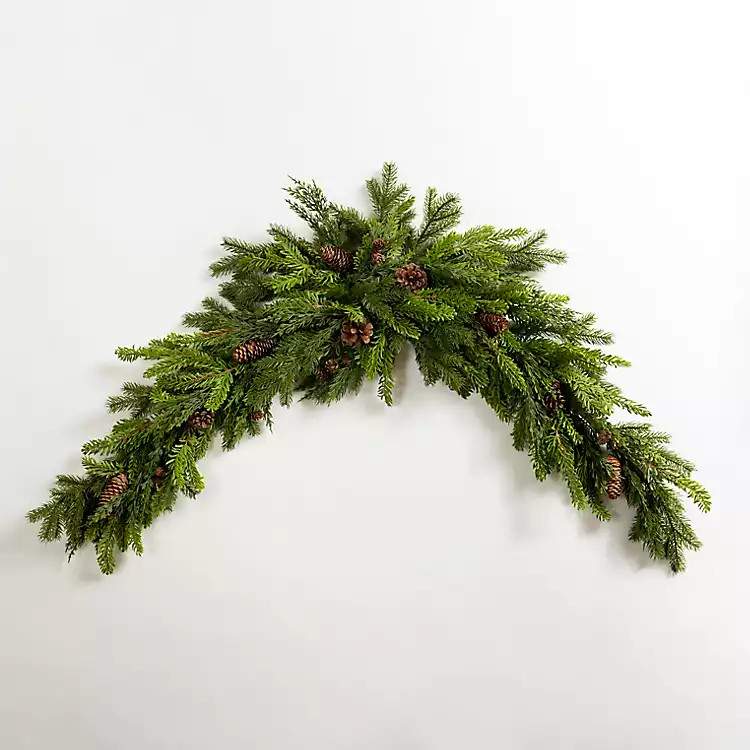 Norfolk Cedar and Pinecone Swag | Kirkland's Home