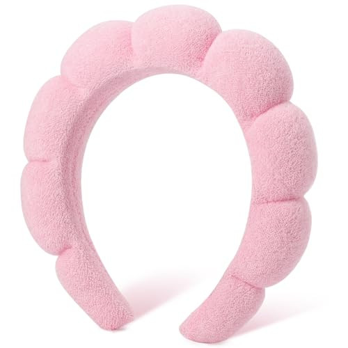 DRESHOW Spa Headbands for Washing Face or Facial, Bubble Skincare Headbands, Bubble Soft Terry Cloth Headband - Puffy Makeup Removal Headbands for Face Washing, Mask, Skin Treatment | Amazon (US)