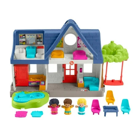 Fisher-Price Little People Friends Together Play House Toddler Learning Playset, 10 Pieces | Walmart (US)