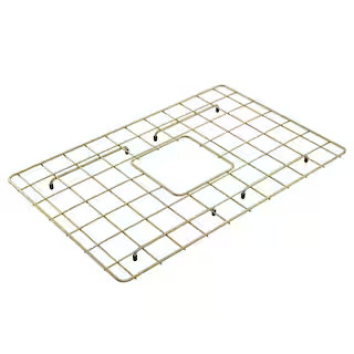 22.25 in. L x 14.5 in. W Bottom Grid 2.0 in Brushed Gold for 27 in. 1360 Single Bowl Sink | The Home Depot