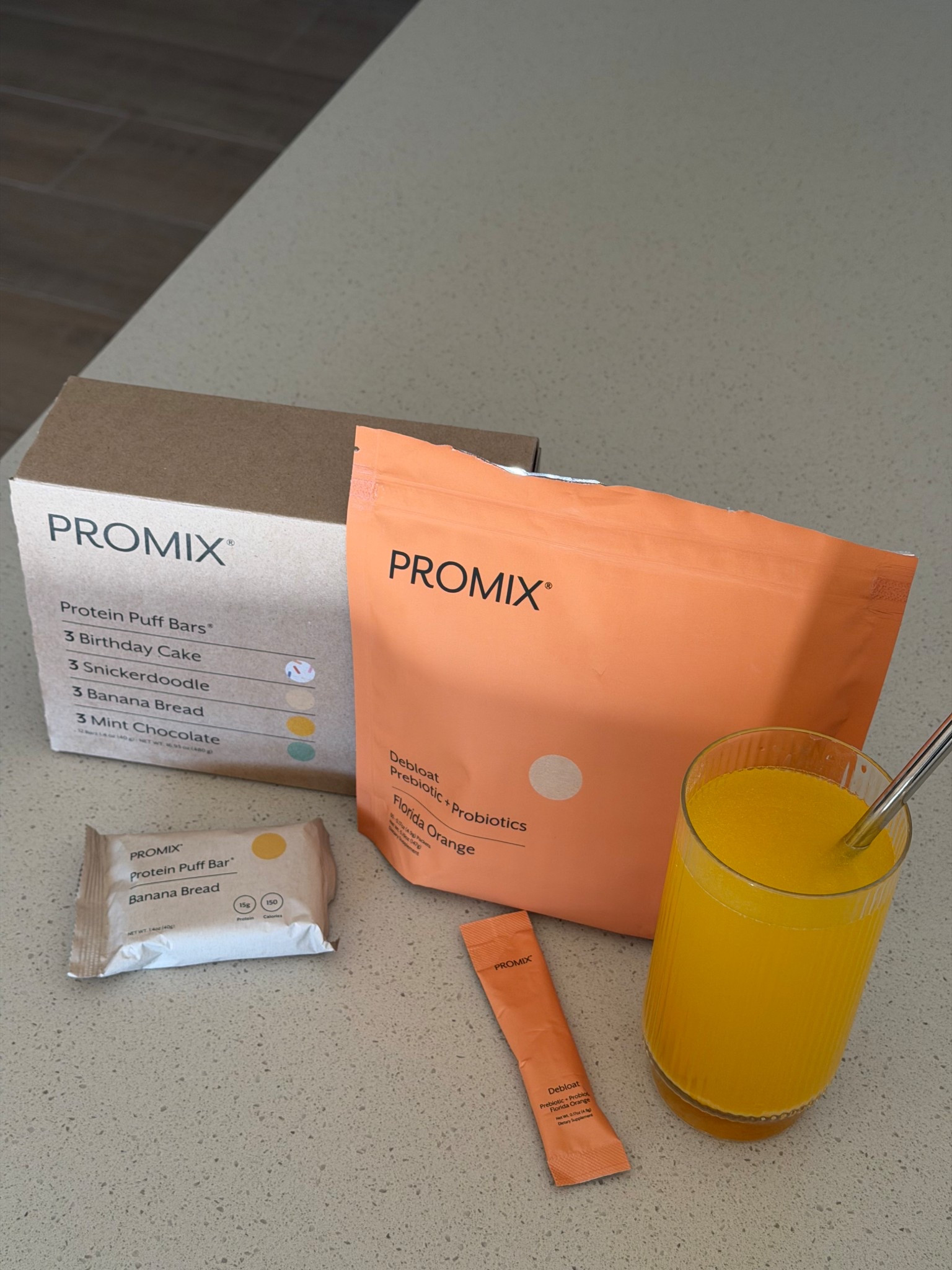 Promix favs- my fav debloat drink and favorite protein bars! 

#LTKActive #LTKmomlife #LTKmorningroutine