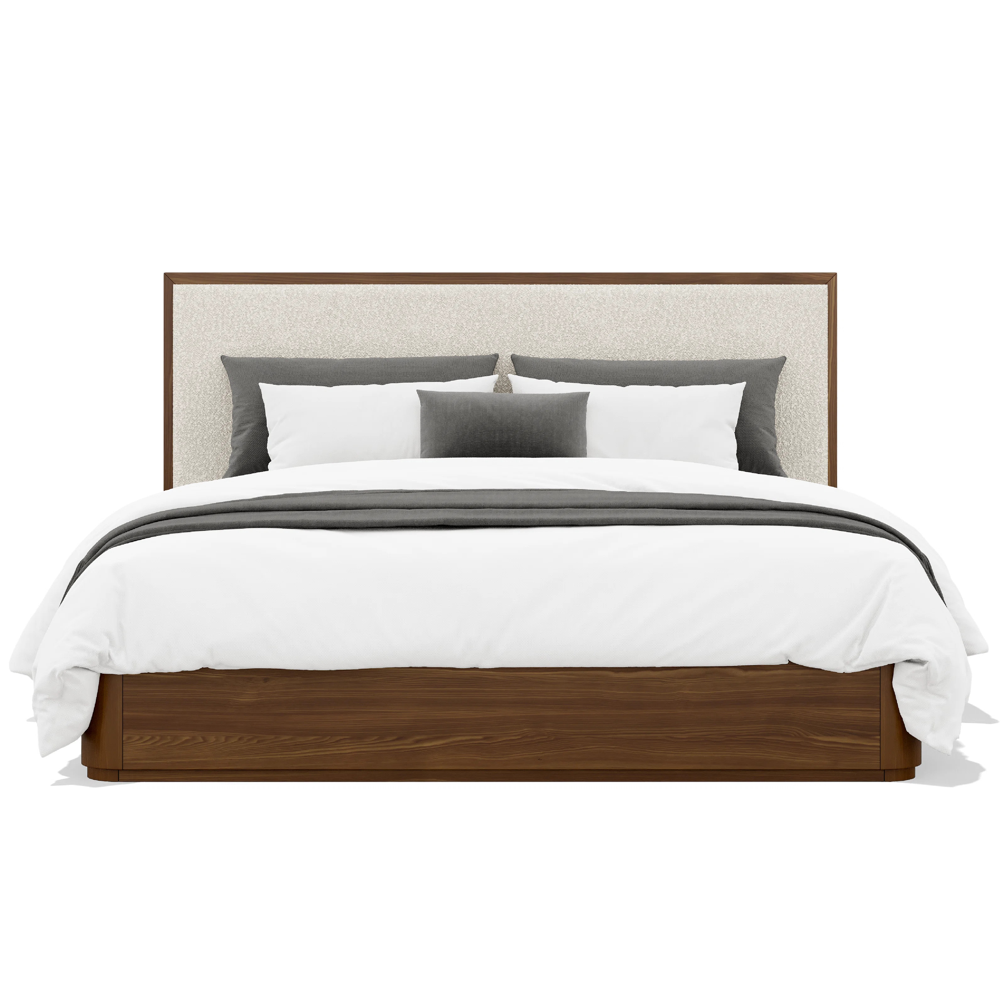 Lillibeth Bed Walnut Boucle | Wayfair North America