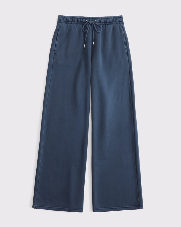 Essential Mid Rise Wide Leg Sunday Sweatpant | Abercrombie & Fitch (US)