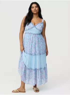Chiffon V-Neck Maxi Dress | Torrid (US & Canada)