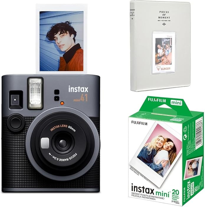 Fujifilm Instax Mini 41 Instant Camera Bundle with 20-Pack Instax Mini Film and Slinger Photo Alb... | Amazon (US)