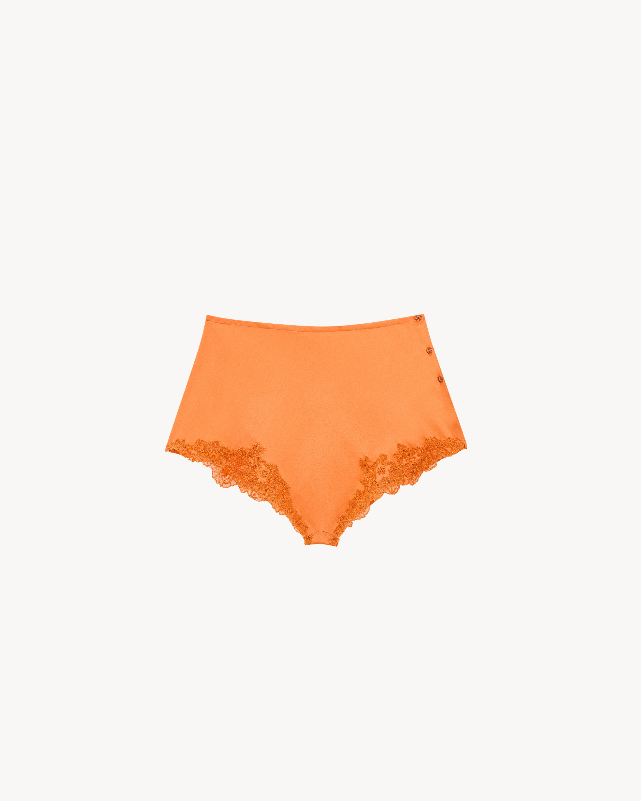 embroidered lingerie shorts in silk crepe muslin | Saint Laurent Inc. (Global)
