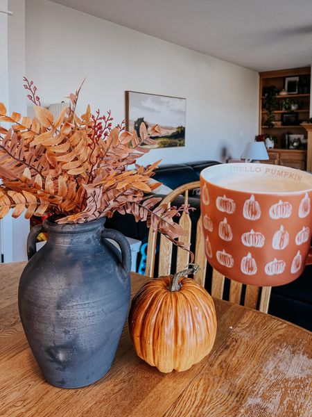 Fall table decor, fall stems, fall mug, faux pumpkin, fall decor

#LTKSeasonal #LTKhome