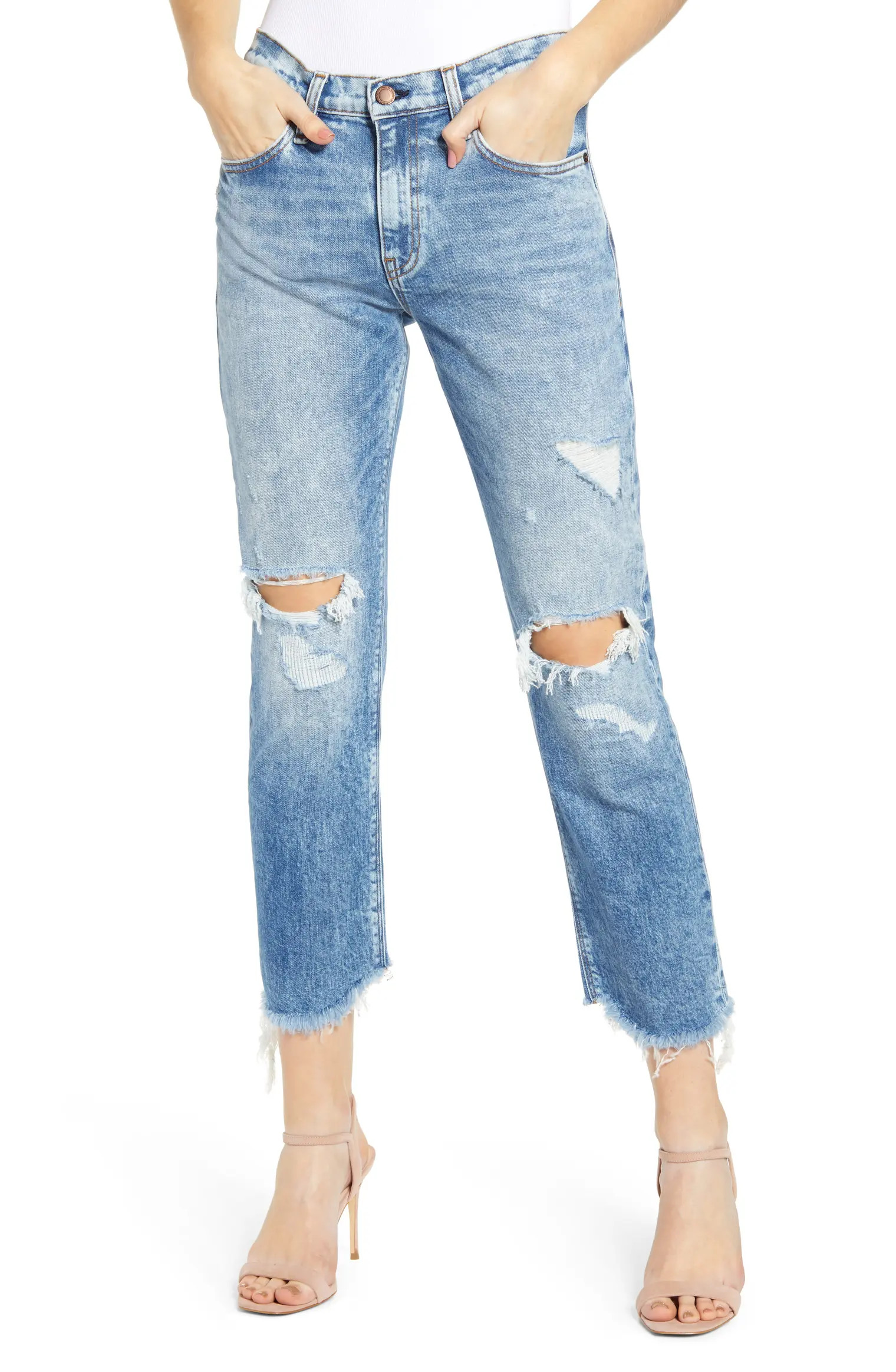 Jessi Ripped Ankle Boyfriend Jeans | Nordstrom