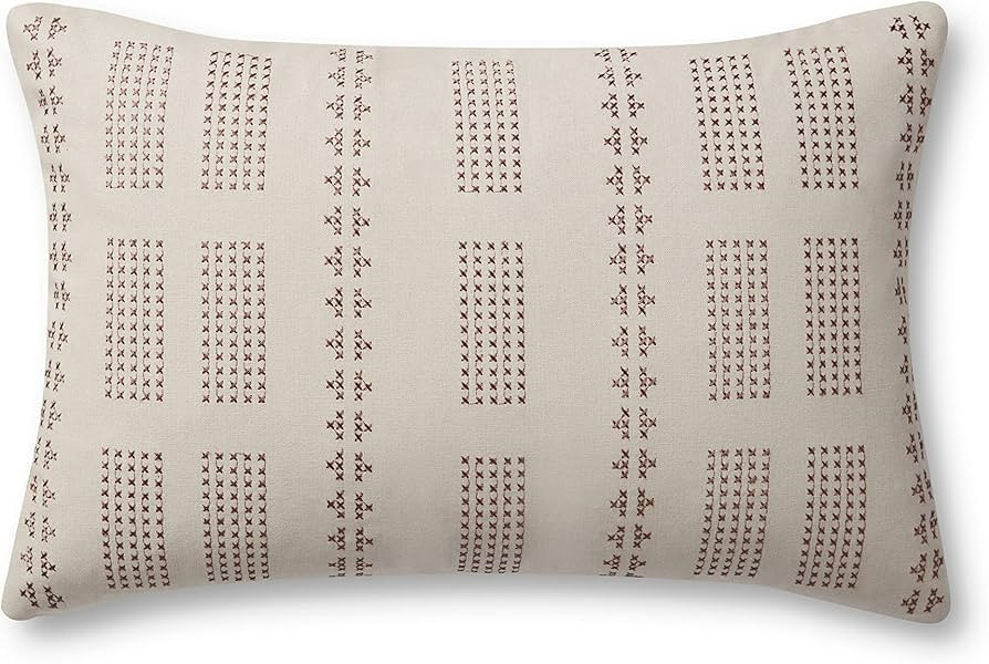 Jean Stoffer x Loloi Thomas Collection PJS0008 Natural 13'' x 21'' Cover w/Poly Pillow | Amazon (US)