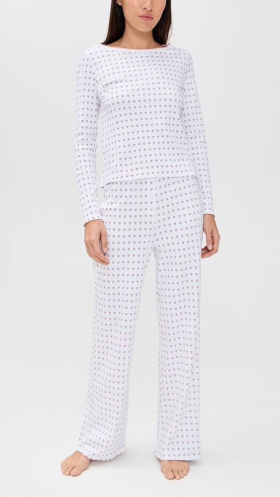 Ellie PJ Set in Floating Hearts | Shopbop