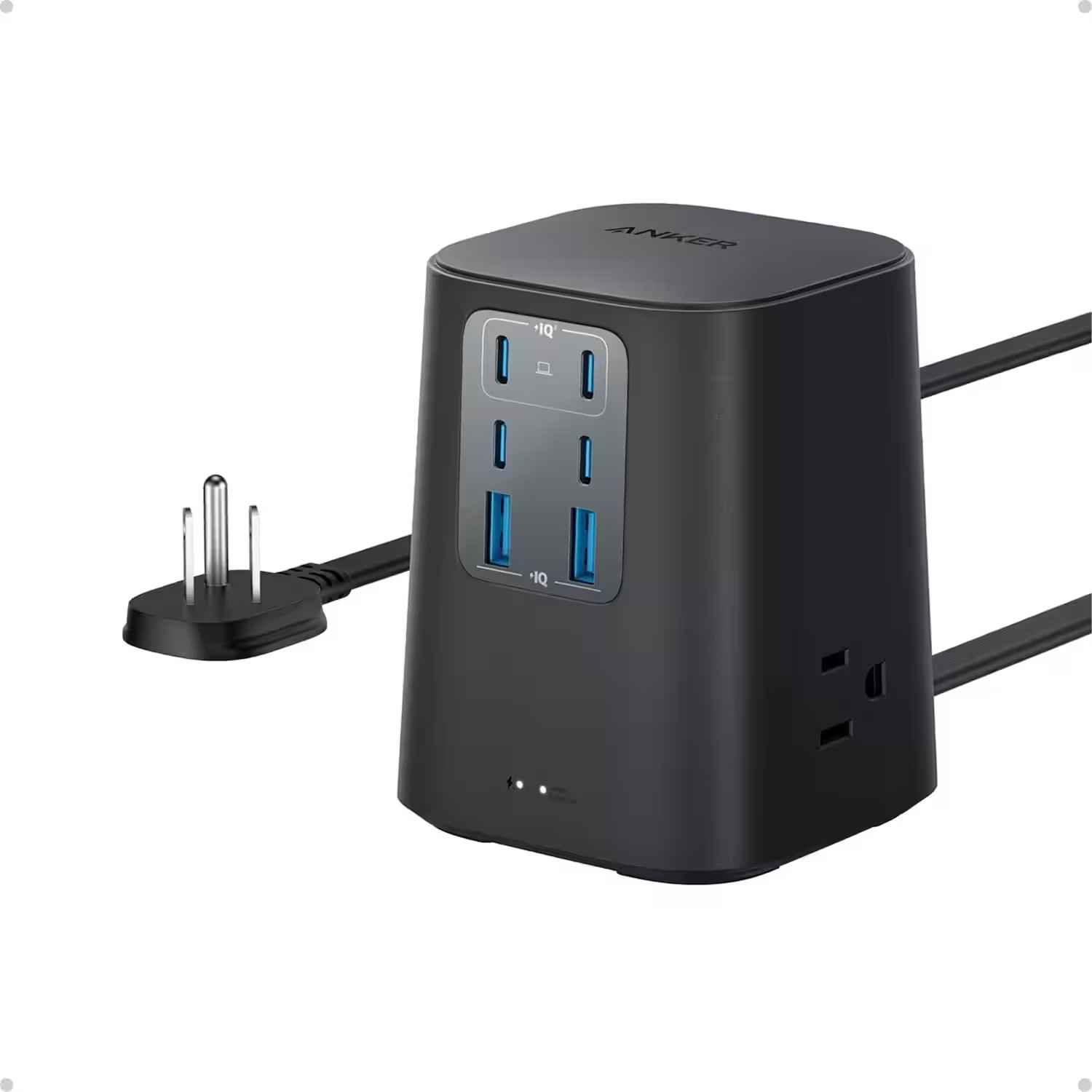 Anker - A91C6 3-Outlet 100W 5 ft. Cord Power Strip - Black | Best Buy U.S.