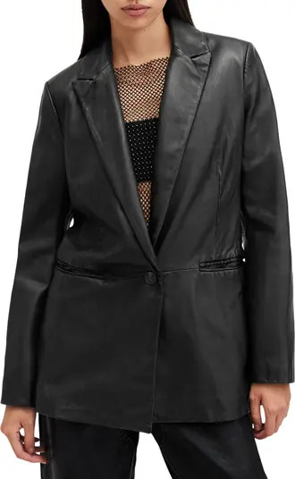 AllSaints Deri Leather Blazer | Nordstrom | Nordstrom