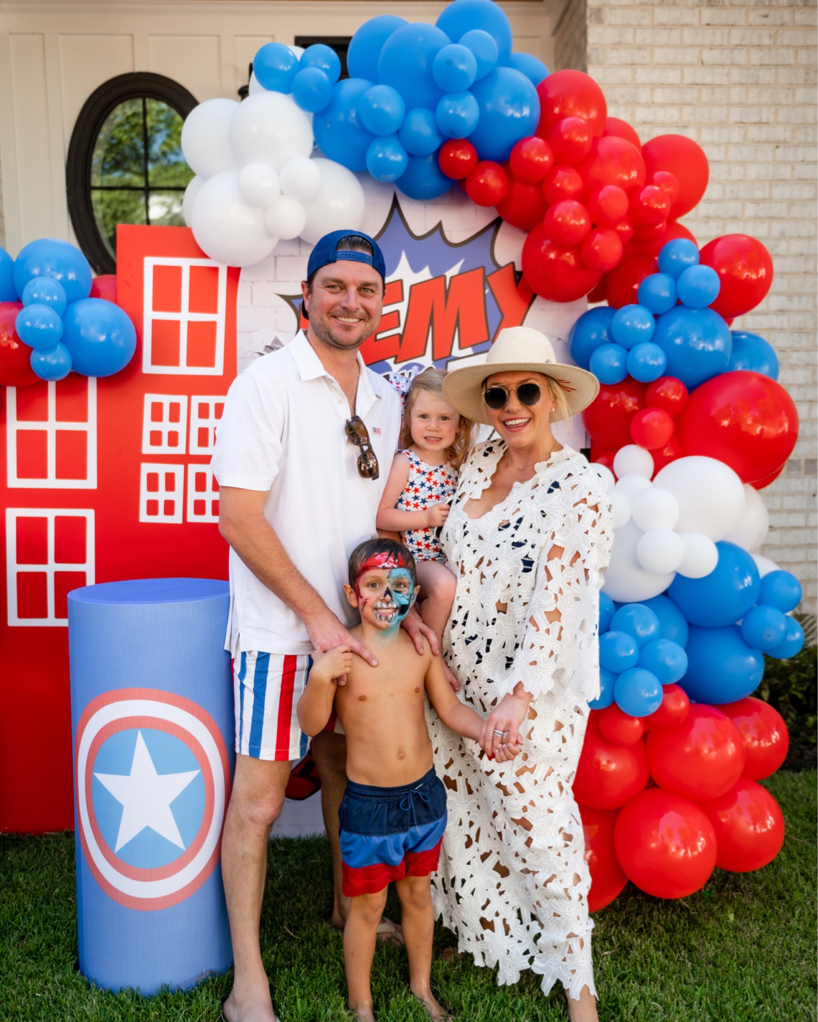 Red white and blue. Kaftan coverup. Red white and blue birthday party. Superhero birthday party. Eyelet kaftan. Anthropologie 

#LTKparties #LTKSeasonal #LTKswim