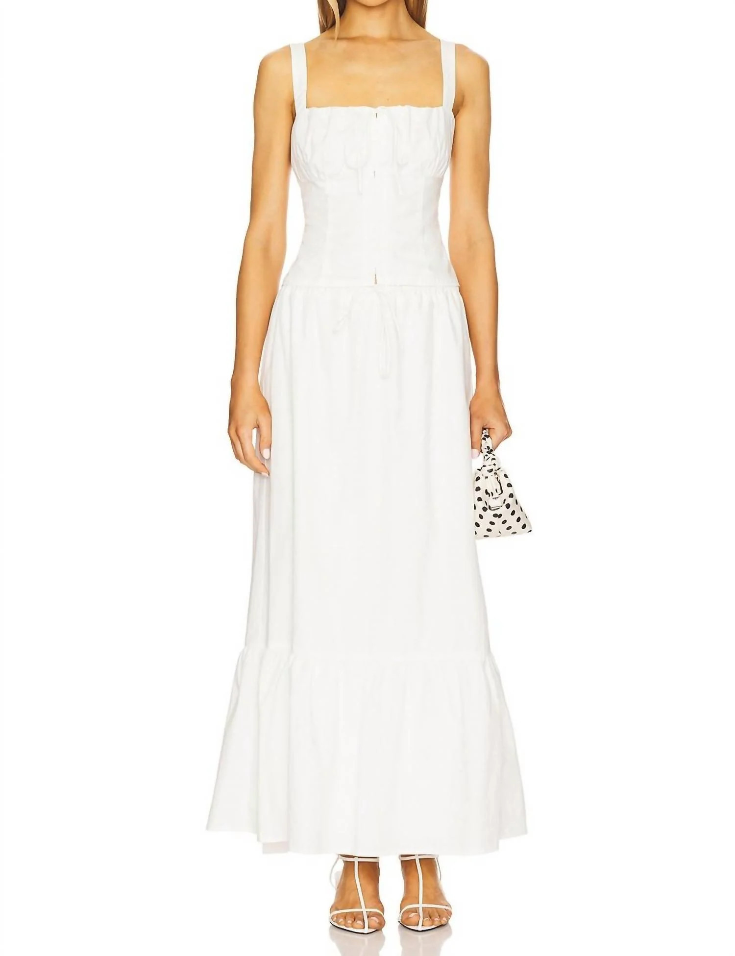 Lyanna Maxi Skirt Set In White | Shop Simon