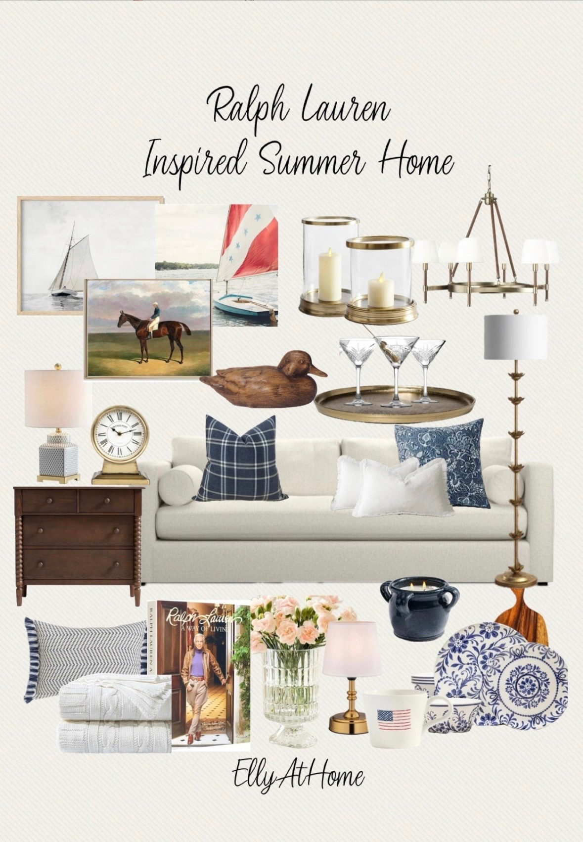 Ralph Lauren summer home styling! Shop classic home decor accessories, furniture, lamps, light fixtures, kitchen accessories, wall artwork. Pottery Barn, Amazon home, Wayfair, Crate & Barrel, Target. 

#LTKFindsUnder50 #LTKHome #LTKStyleTip