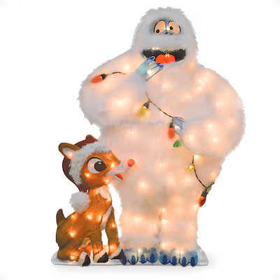 ProductWorks  32 Inches Rudolph and Bumble Pre-Lit Christmas Yard Ornament Holiday Decor | Lowe's