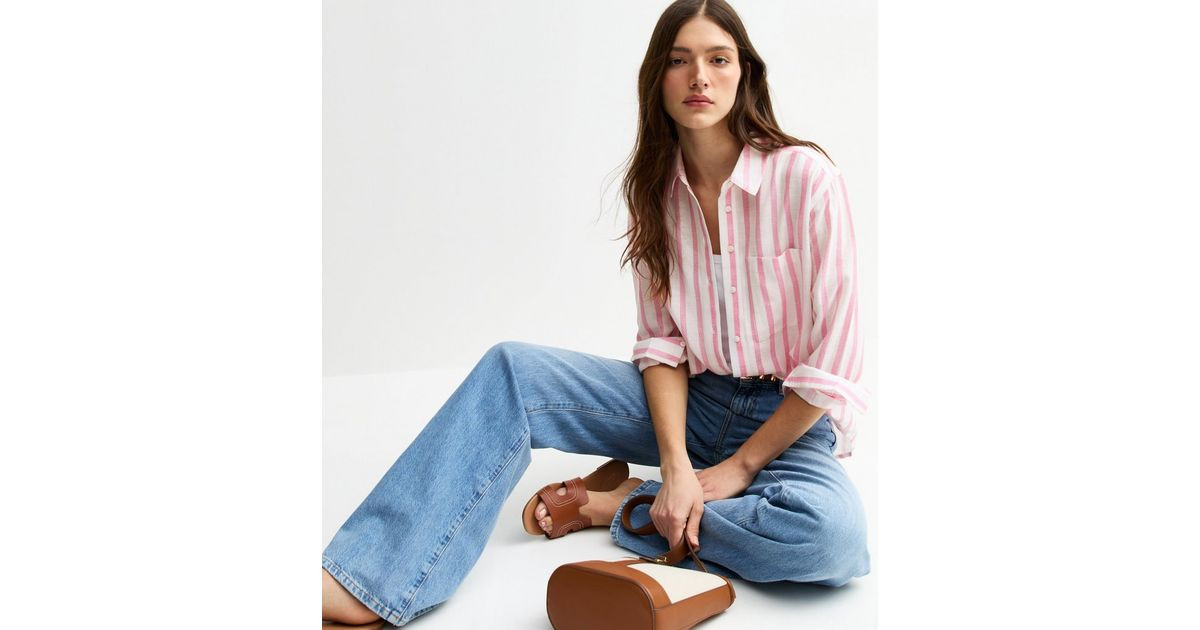 Pink Striped Long Sleeve Shirt | New Look | New Look (UK)