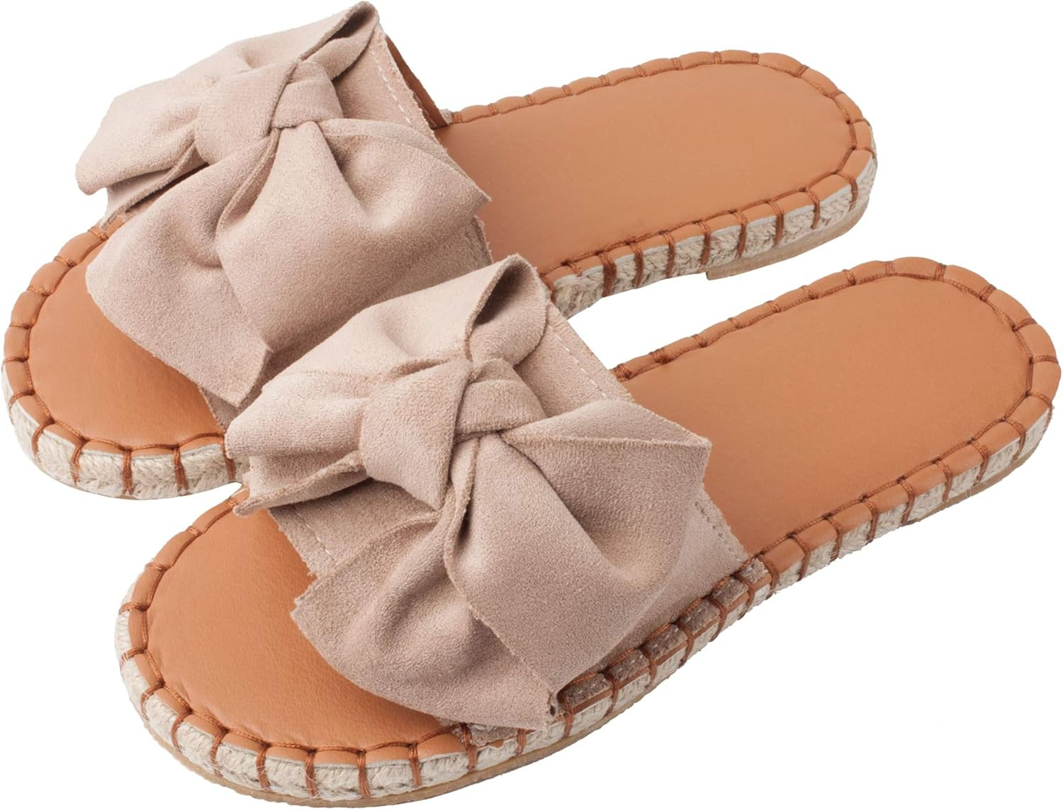 YYW Slides for Women Flat Slide Sandals Slip On Open Toe Sandals Casual Style with Bowknot Orname... | Amazon (US)