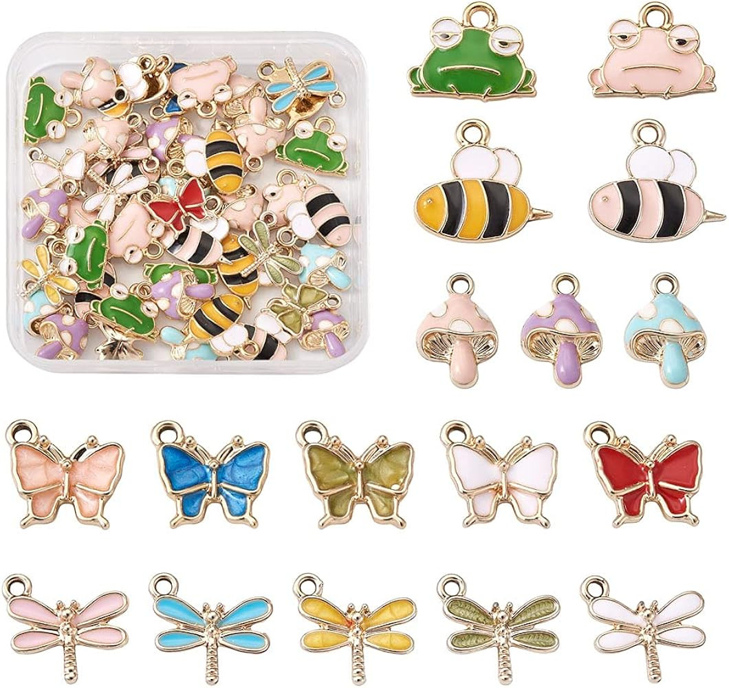 KISSITTY Enamel Pendants Cute Charms for DIY Bracelets Necklaces Earrings Jewelry Making Crafting | Amazon (US)