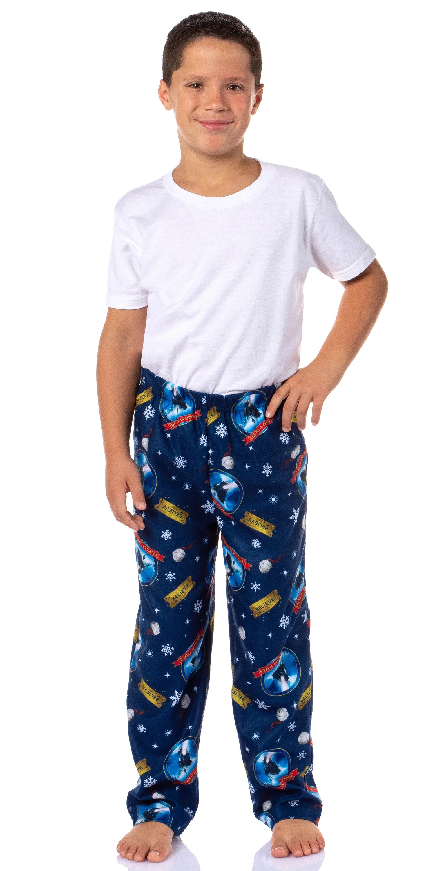 Polar Express Kids' Believe Train Christmas Holiday Movie Sleep Pajama Pants Lounge Sleepwear For... | Walmart (US)