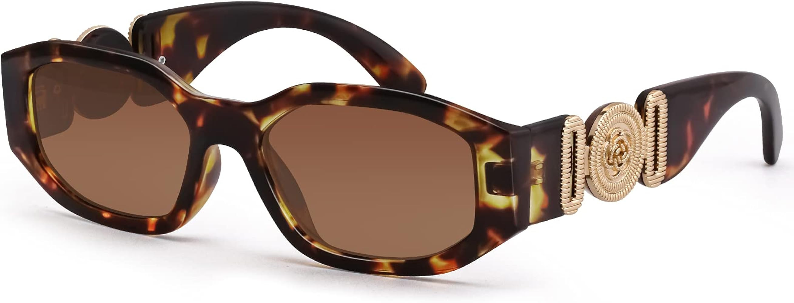 KUGUAOK Irregular Rectangle Sunglasses Women Trendy Design UV Protection Small Sun Glasses | Amazon (US)