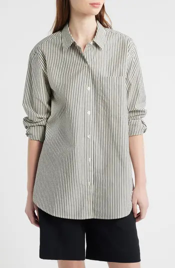 Elsa Stripe Button-Up Shirt | Nordstrom
