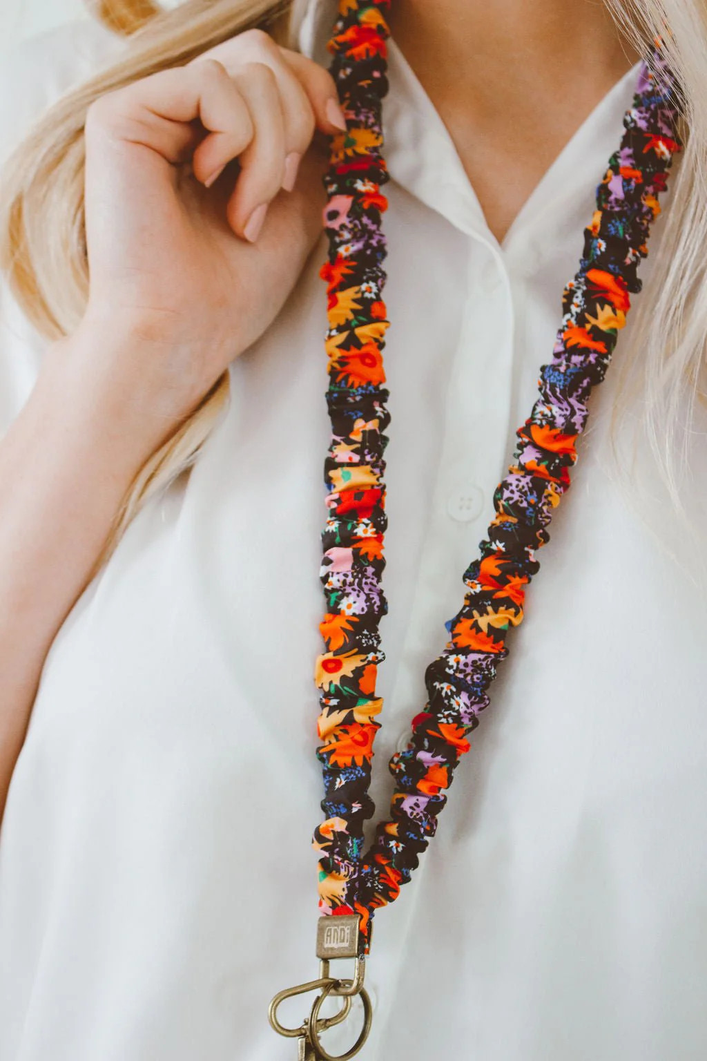 Groovy Bright Floral Lanyard | Shop Andi