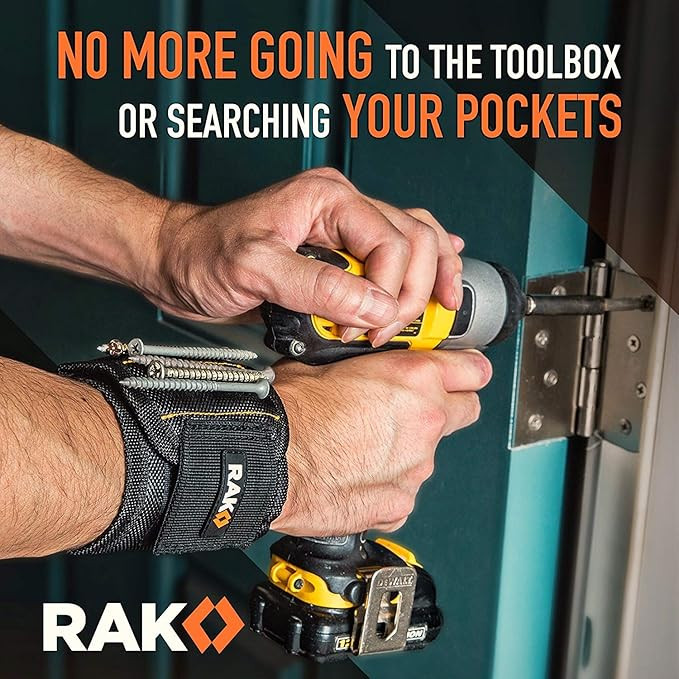 RAK Magnetic Wristband for Holding Screws, Nails and Drill Bits for Men - Made from Premium Balli... | Amazon (US)