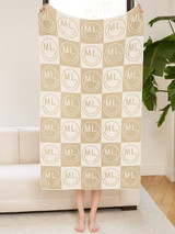 All Smiles Custom Blanket - Natural/Beige | BaubleBar (US)