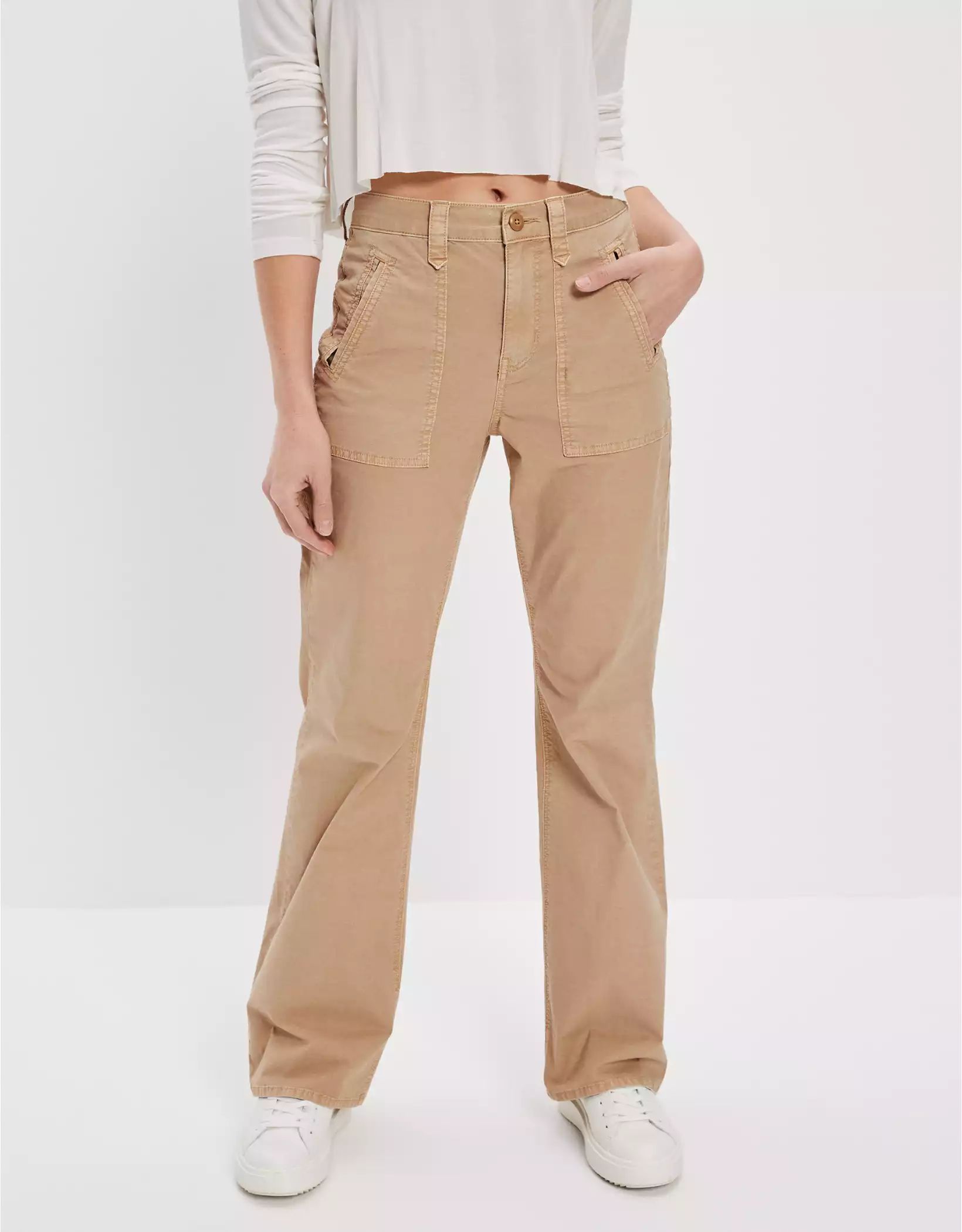 AE Snappy Stretch Super High-Waisted Flare Pant | American Eagle Outfitters (US & CA)
