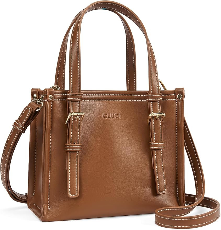 CLUCI Small Crossbody Bags for Women, Vegan Leather Shoulder Handbags, Purses for Women With Wide... | Amazon (US)