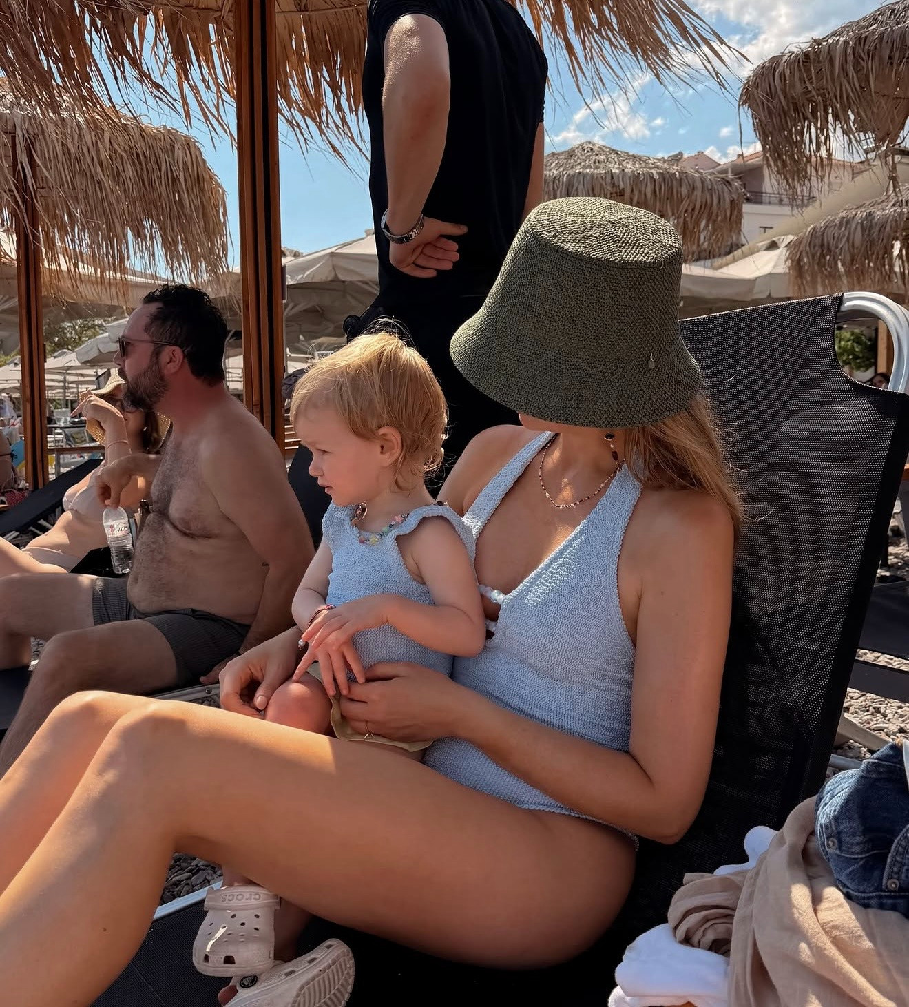 I love how comfortable this swimsuit is. The signature crinkle fabric has just the right amount of stretch, so it feels supportive while still being incredibly easy to wear. It’s one of those swimsuits I know I’ll keep reaching for season after season.

The little one is wearing a matching suit, and I finished the look with this Accessorize woven bucket hat for a little extra sun protection.

#LTKdayinmylife #LTKootd #LTKKids