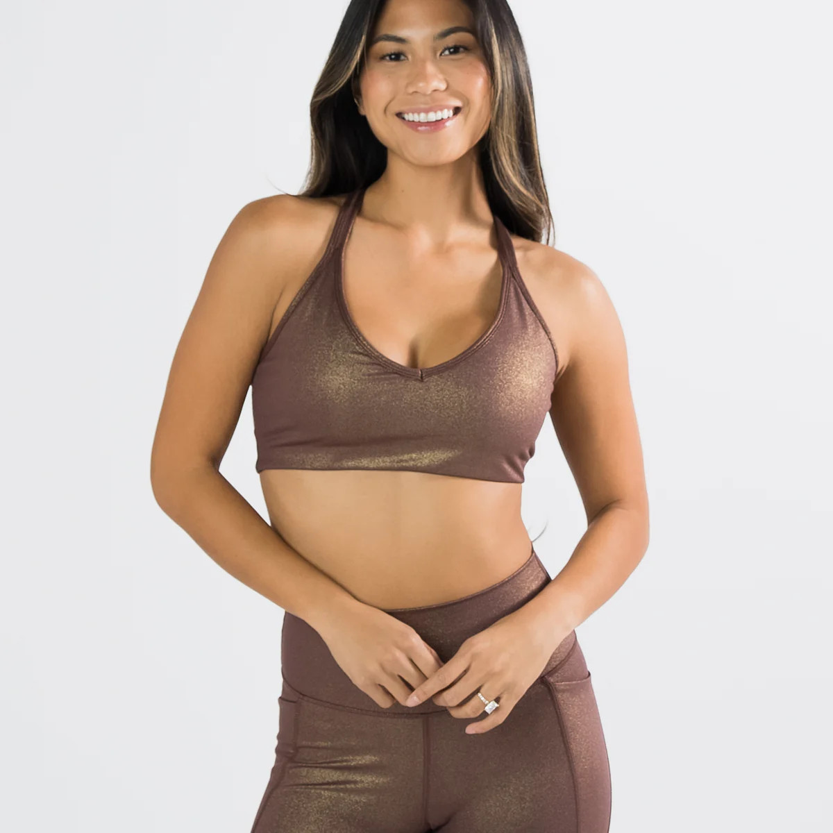 Skin Move Bra - Fossil Shimmer | Senita Athletics