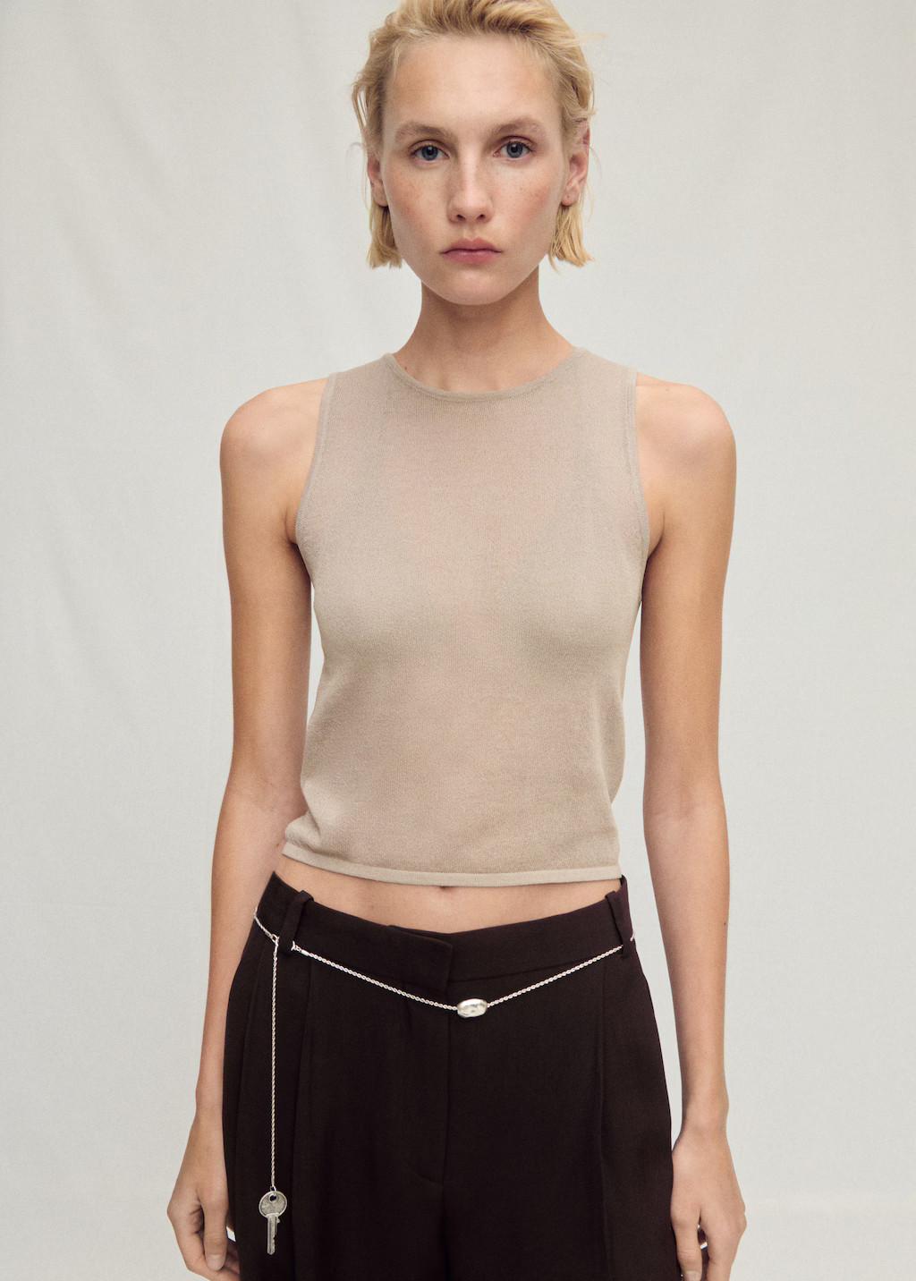 Contrasting knit top - Women | MANGO USA | Mango (US/MX/AU)