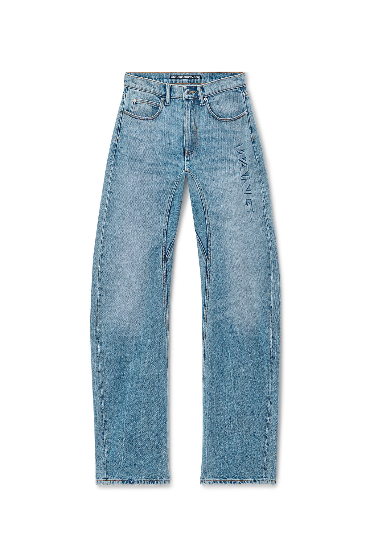 Articulated Denim Jeans with High-Frequency Logo | Alexander Wang