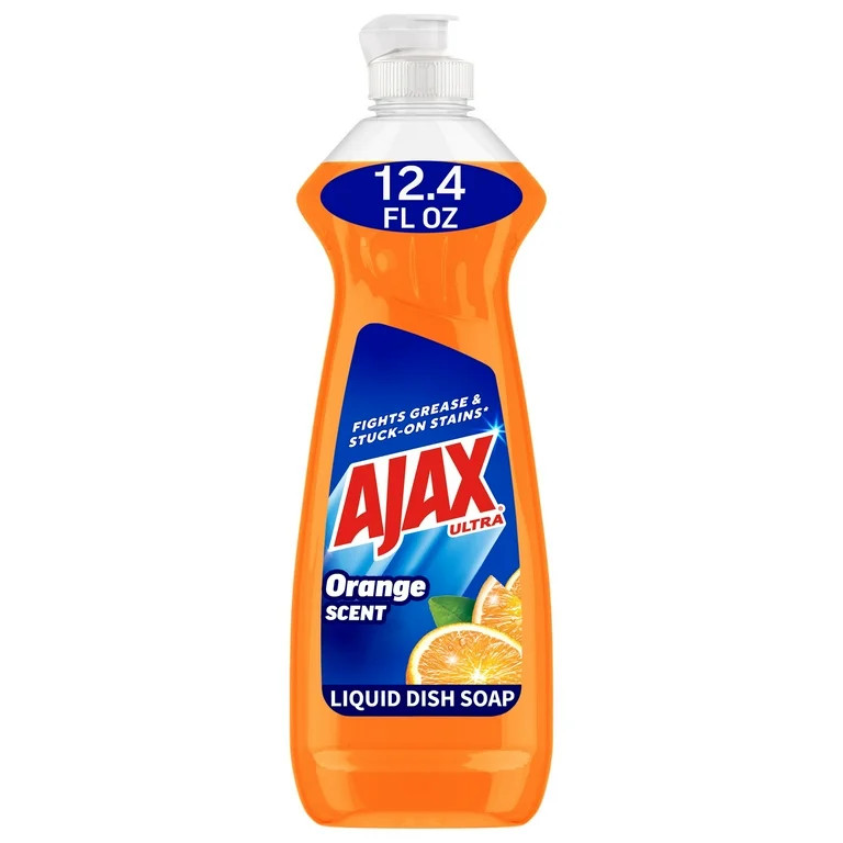 Ajax Ultra Triple Action Dishwashing Liquid Dish Soap, Orange Scent, 12.4 Fluid Ounce | Walmart (US)