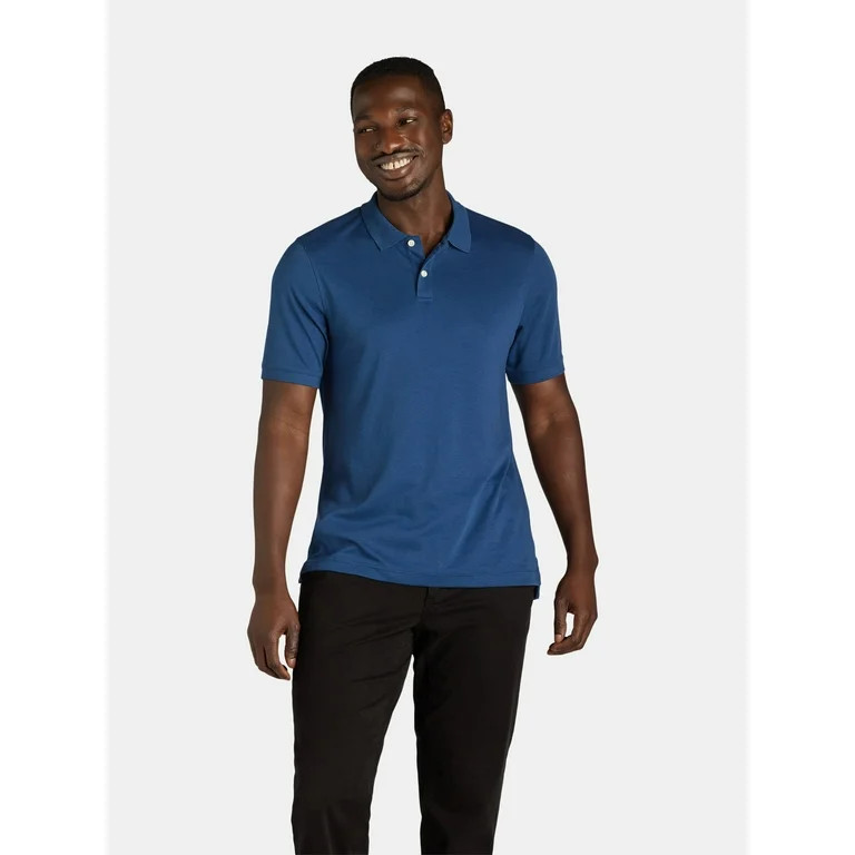 George Men's and Big Men's Interlock Polo Shirt with Short Sleeves, Sizes S-3XL | Walmart (US)