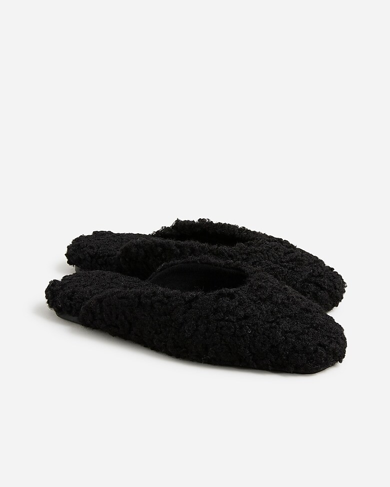 House slippers in sherpa | J. Crew US