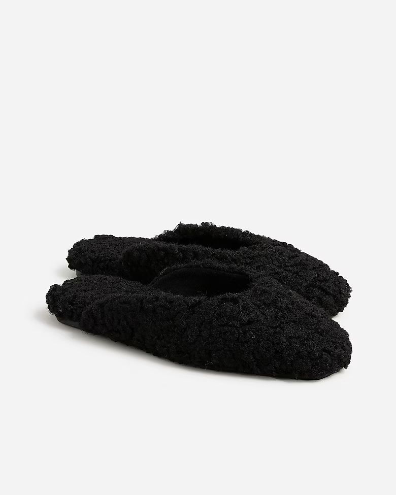 House slippers in sherpa | J.Crew US