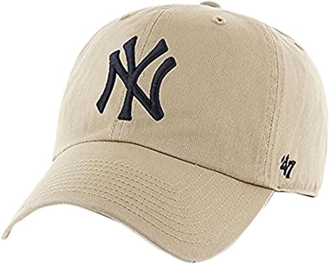 MLB New York Yankees Men's '47 Brand Clean Up Cap, Khaki, One-Size | Amazon (US)