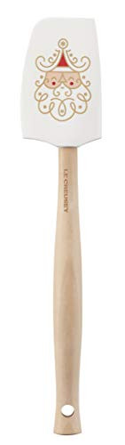 Le Creuset Silicone Noel Collection Medium Spatula, 11 1/8" x 2 1/4", White with Printed Design & Gold Foil | Amazon (US)