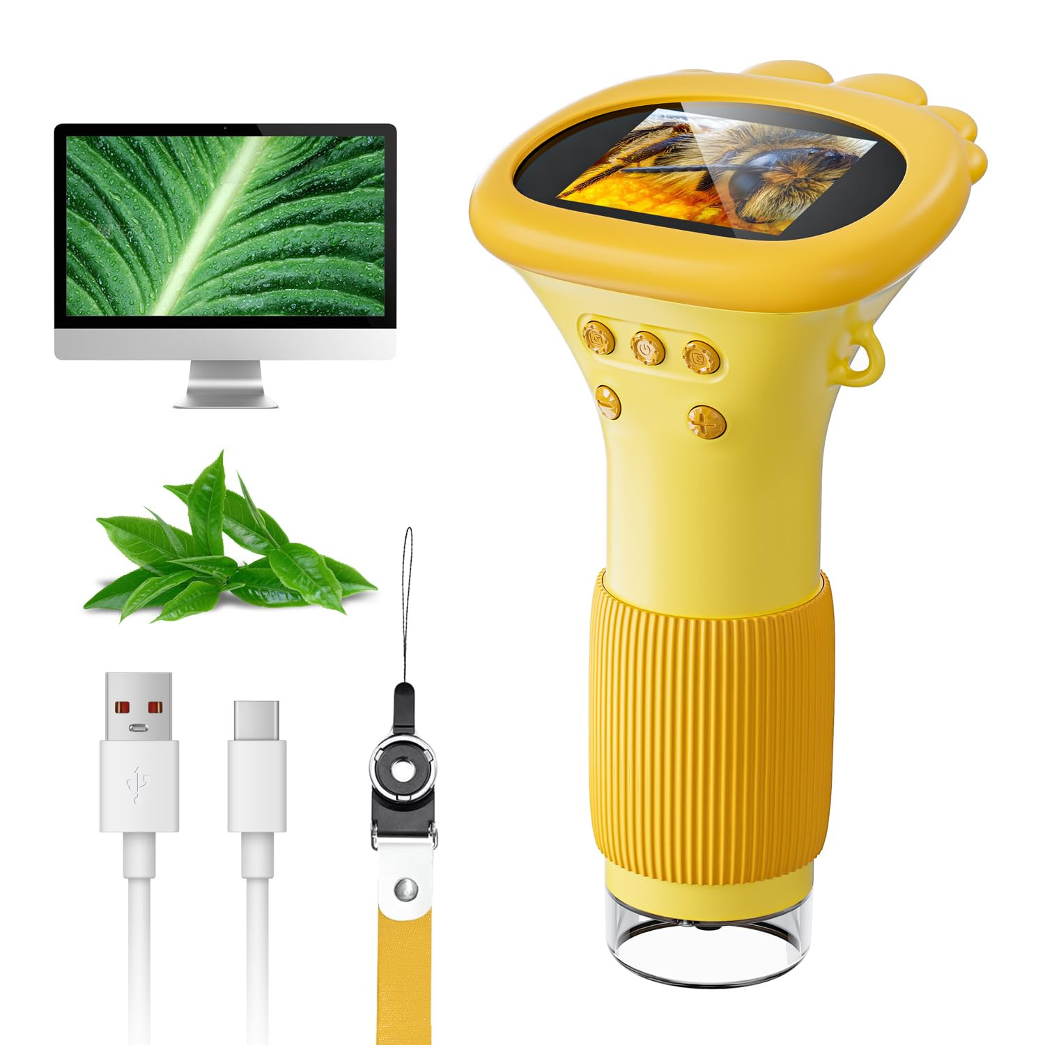 Microscope for Kids, SKYBASIC 2" IPS Screen 1000X Handheld Digital Microscopes HD Pocket Portable... | Amazon (US)